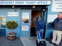 1008280152 ma nb NantucketFerry  A passenger enters the ticket office to purchase a ticket for the maiden voyage of the Seastreak Whaling City Express ferry service from New Bedford to Nantucket.   PETER PEREIRA/THE STANDARD-TIMES/SCMG : ferry, waterfront, voyage, trip, harbor